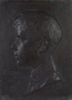 sculpture Eugène  Dubar Louis portrait  bronze  1ère moitié 20e siècle