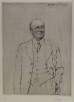 tableau De Wandre Albert Neujean Jeanne portrait  estampe papier 1ère moitié 20e siècle