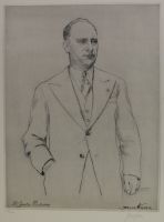 tableau Gaston Bod... Neujean Jeanne portrait  estampe papier 1ère moitié 20e siècle
