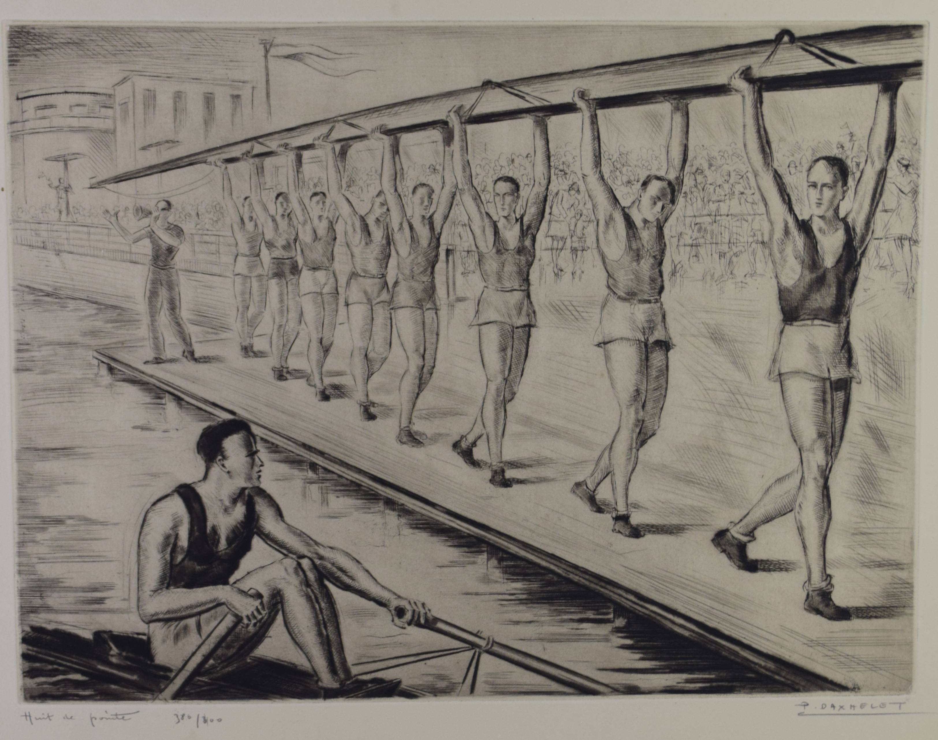 tableau Huit de Pointe Daxhelet  Paul   estampe papier 1ère moitié 20e siècle