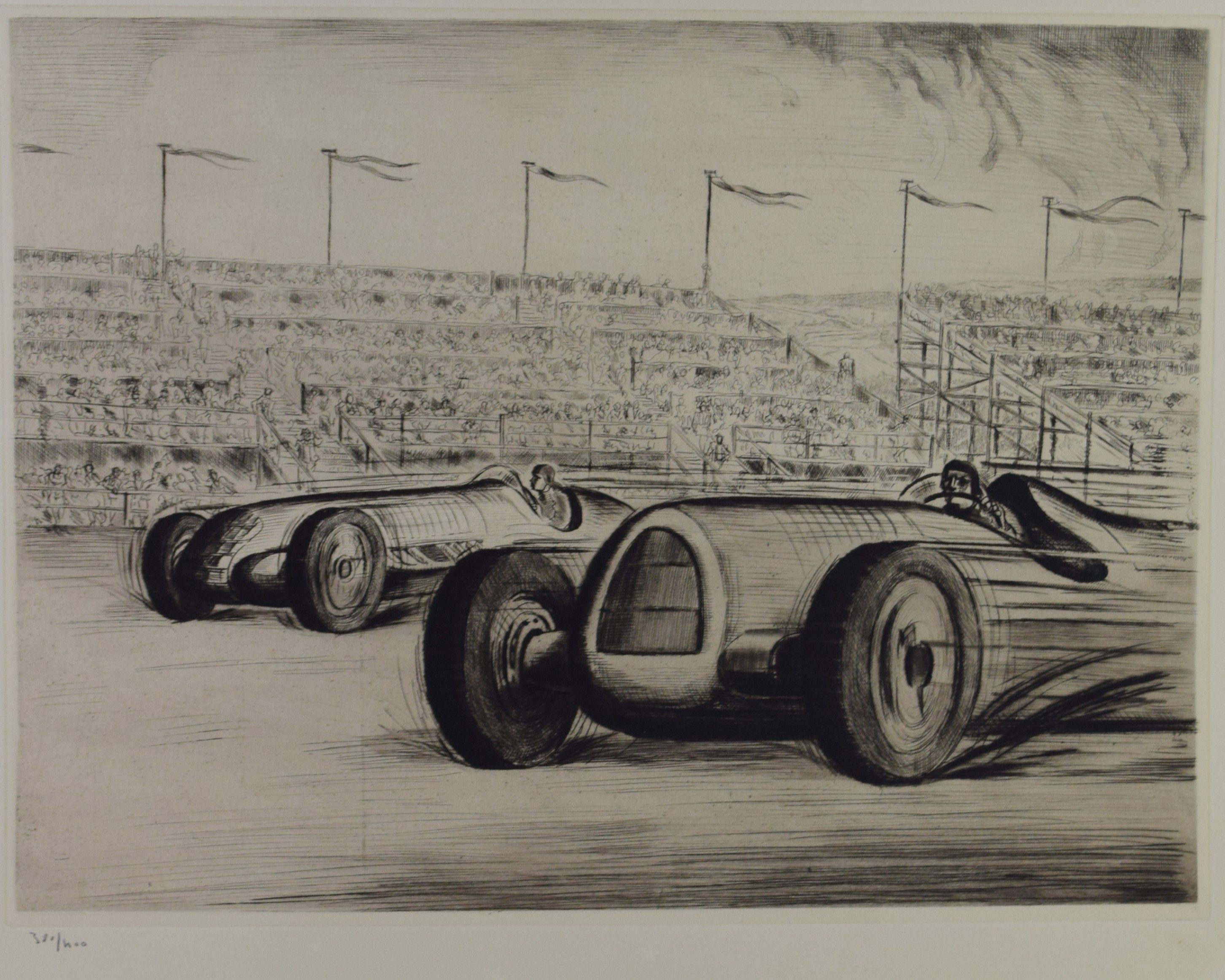tableau Grand prix d'automobile Daxhelet  Paul sport  estampe papier 1ère moitié 20e siècle