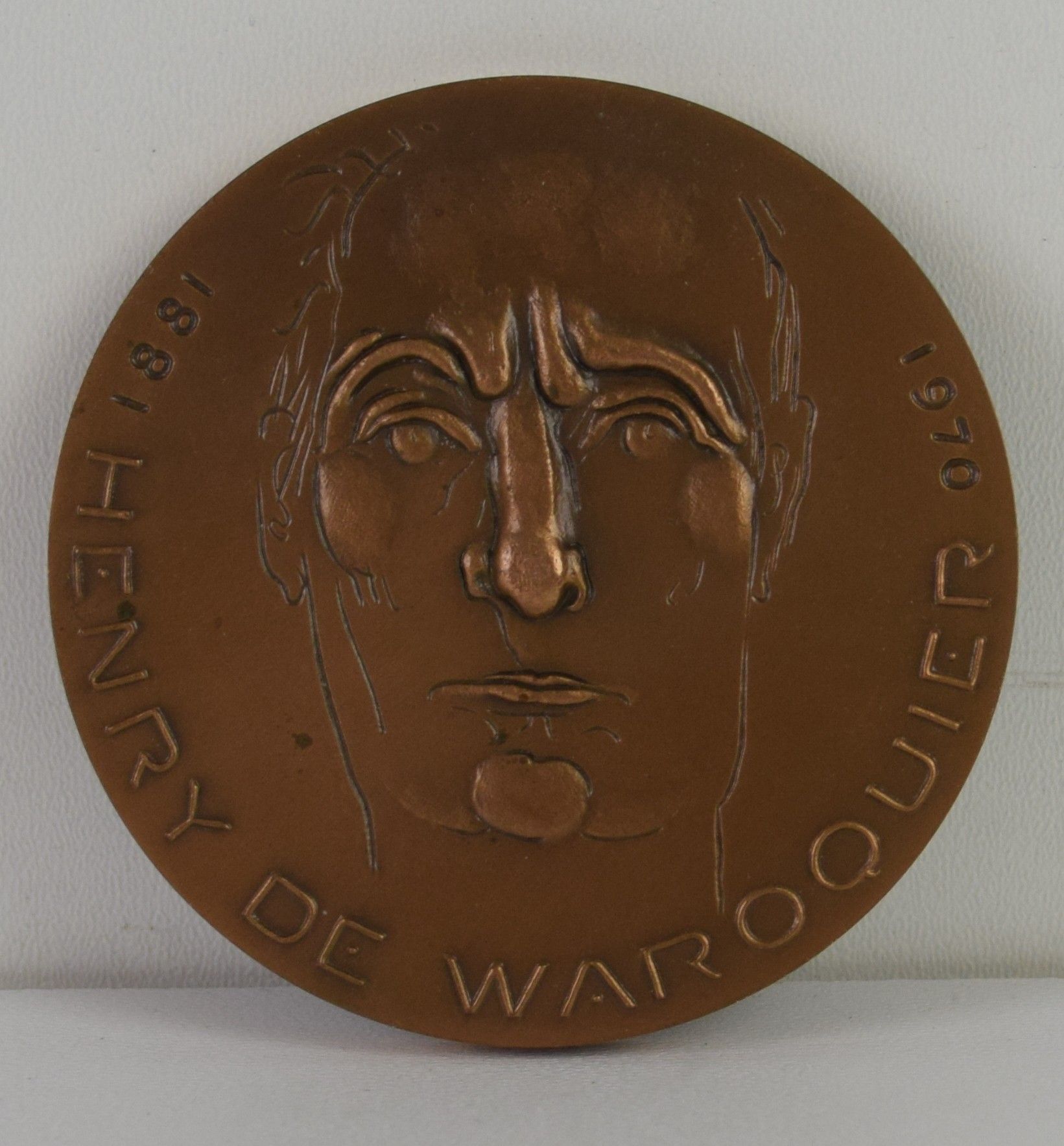 sculpture De Waroquier Henri   personnage  bronze  2ième moitié 20e siècle