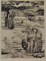 tableau sans titre Crommelynck Robet   estampe papier 1ère moitié 20e siècle