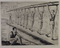 tableau Huit de Pointe Daxhelet  Paul   estampe papier 1ère moitié 20e siècle