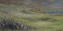 tableau La mer du nord De Kat Anne-Pierre marine  pastel papier 1ère moitié 20e siècle