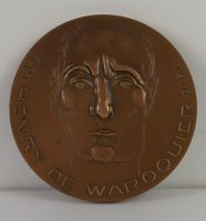 sculpture De Waroquier Henri   personnage  bronze  2ième moitié 20e siècle