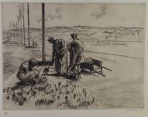 tableau Les jardiniers  Donnay Jean personnage,scène de genre  estampe papier 1ère moitié 20e siècle