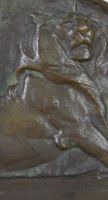 sculpture Le lion roi des animaux  Poot L animaux  bronze  1ère moitié 20e siècle
