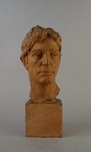 sculpture Tête d'homme Demanet Victor Joseph Ghislain portrait  terre cuite  