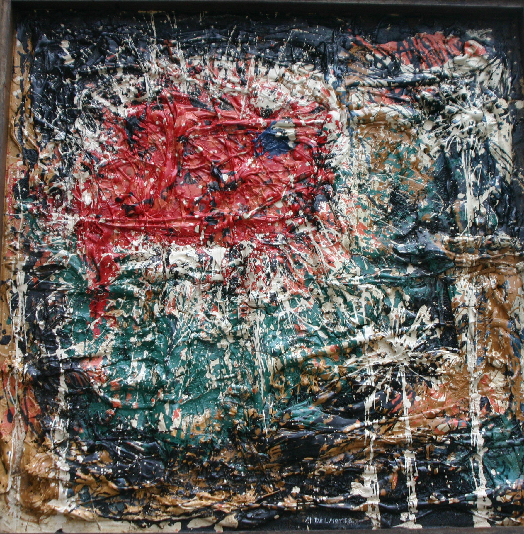 tableau Abstrait Delmotte Marcel mode,moderne abstrait huile panneau 2ième moitié 20e siècle