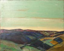 tableau Les hauts de salm Masui Paul-Auguste paysage huile toile